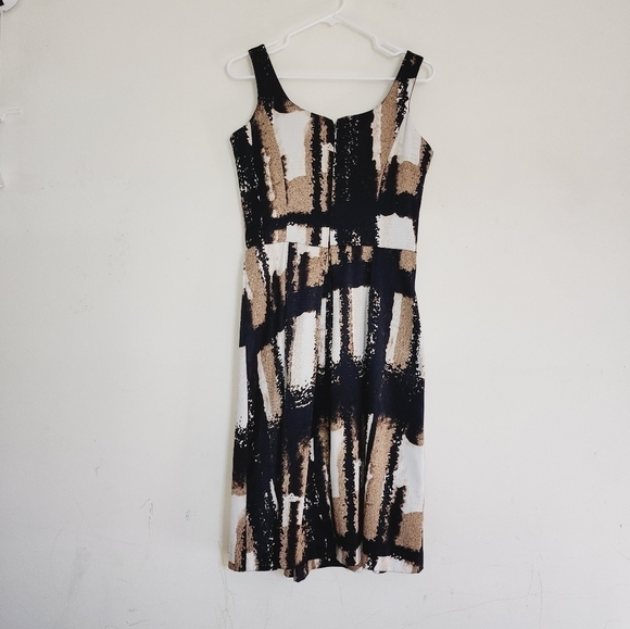 Melissa Masse Sleeveless Abstract Paint Casual Dress size Medium - Picture 2 of 5